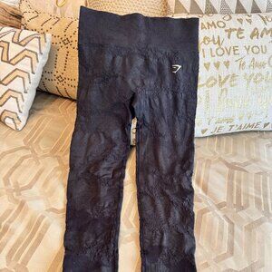 Gymshark Leggings Black - 'Adapt X Whitney Animal Seamless' Size Small